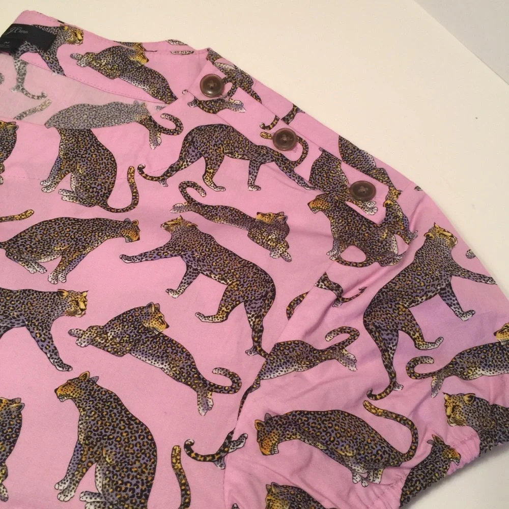 JCREW LEOPARD TOP SZ M - Picture 8 of 9